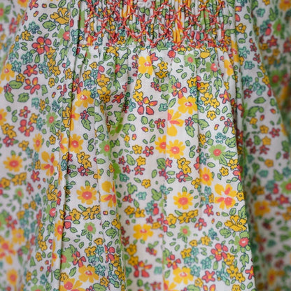 Wildflower Hand Smocked Dress – Multicolor Floral Heirloom Dress (12M–5T)