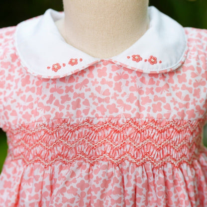 Blush Butterfly Hand Smocked Dress, (12M–5T)