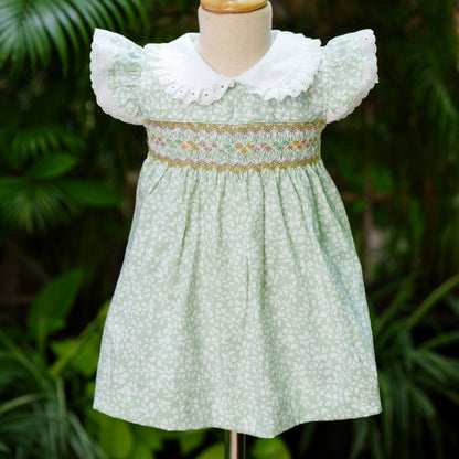 Sage Garden Hand Smocked Dress (12M–5T)