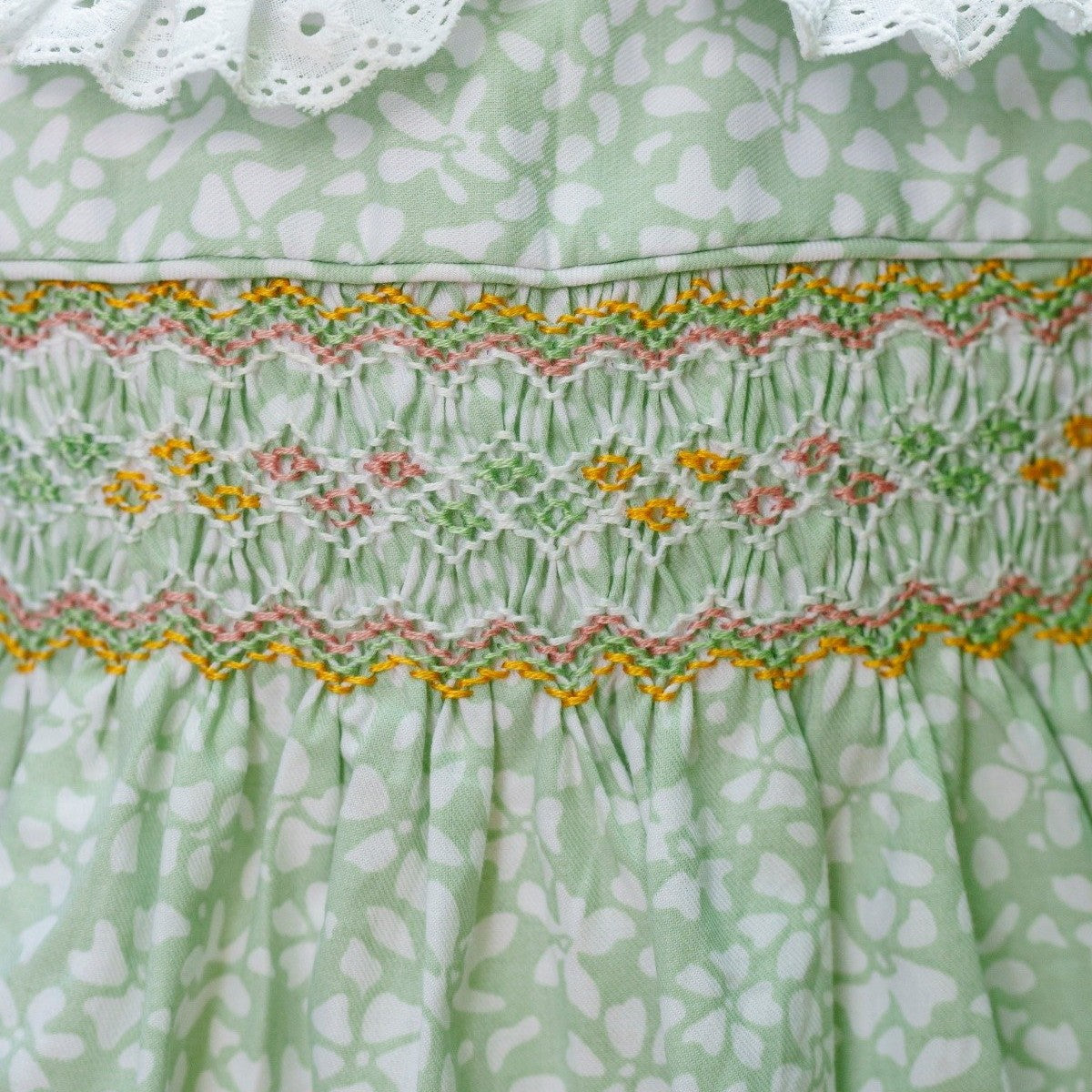 Sage Garden Hand Smocked Dress (12M–5T)