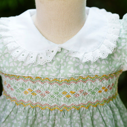 Sage Garden Hand Smocked Dress (12M–5T)