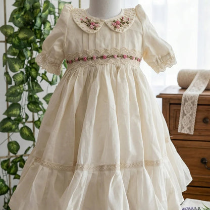 Pearl & Rose Embroidered Heirloom Dress,3M - 8T