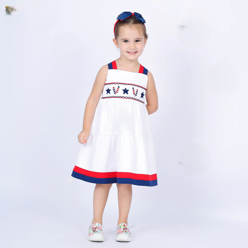 The Firework Bloom Smocked Dress,3M-8T