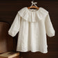 Apricot Full Sleeves Embroidered Dress,12M to 6T.