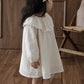 Apricot Full Sleeves Embroidered Dress,12M to 6T.