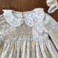 Full Sleeves Floral Lace Collar Dress,2T to 7T