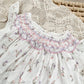 Cute Smocked Bishops,White/Floral,2T to 6T.