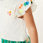 Cute Embroidered Top & Skirt,2T to 7T.