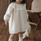Apricot Full Sleeves Embroidered Dress,12M to 6T.