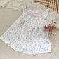 Cute Smocked Bishops,White/Floral,2T to 6T.