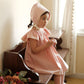 Pink Hand Smocked Dress With Bonnet & Shorts,3M to 4T.