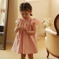 Pink Hand Smocked Dress With Bonnet & Shorts,3M to 4T.