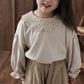 Full Sleeves Tops With Crochet Collar,12M to 6T.