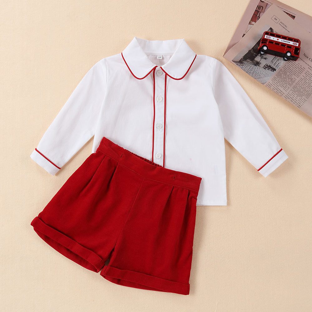 Full Sleeves Boys shirt with shorts,12M to 4T.