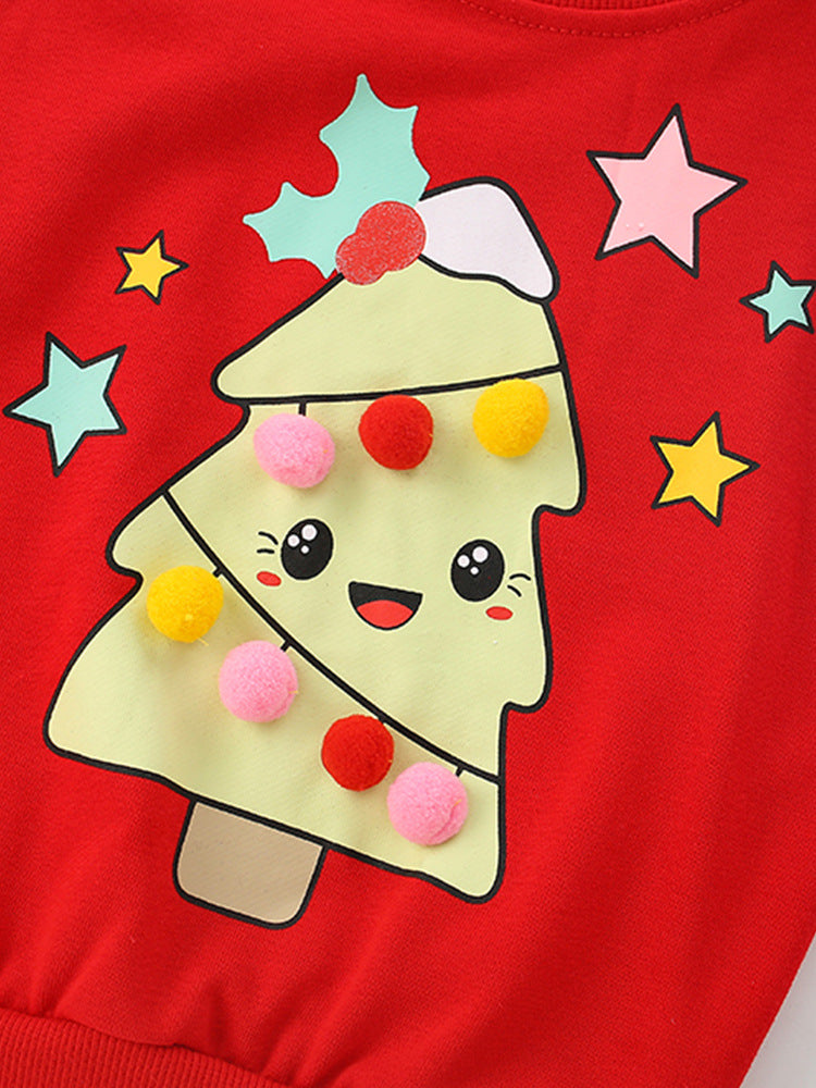 Cute Christmas Tree Sweatshirt,2T to 7T.