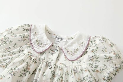 Vintage Floral With Embroidered Collar,12M to 8T.