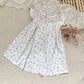 Cute Smocked Bishops,White/Floral,2T to 6T.