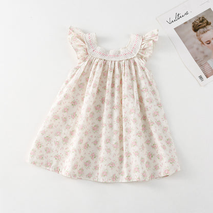 Cute Floral Casual Dress,2T to 6T.