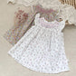 Cute Smocked Bishops,White/Floral,2T to 6T.