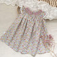 Cute Smocked Bishops,White/Floral,2T to 6T.