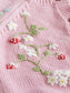 Hand Embroidered Cardigan,Pink/Beige,2T to 6T
