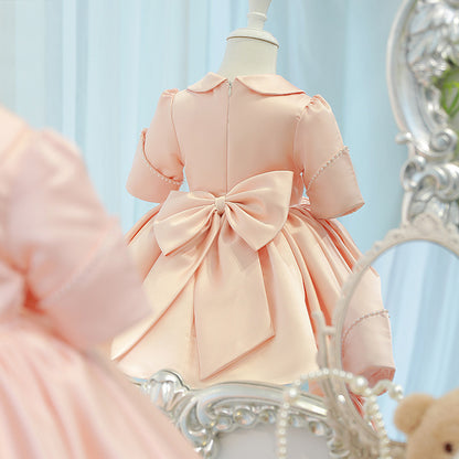 Beautiful Pink Princess Pearl Dress,12M to 8T.