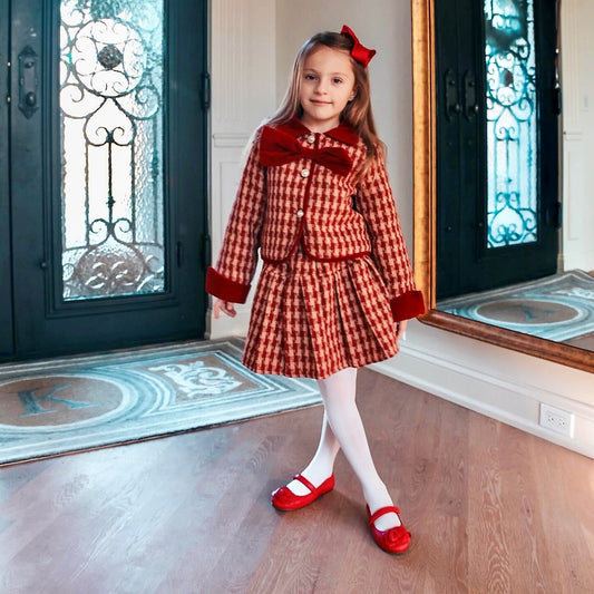 Cozy Quilted Red Coat Set,2T to 7T.