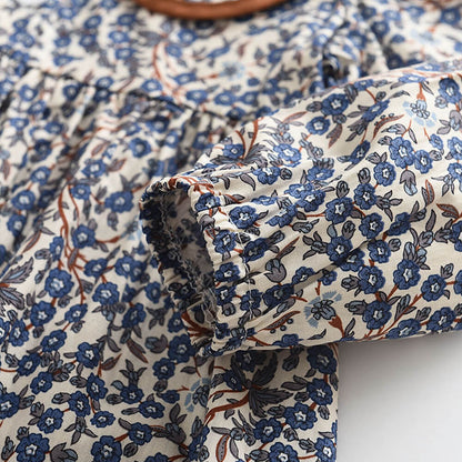 Adorable Floral Full Sleeves Dress,2T to 6T.