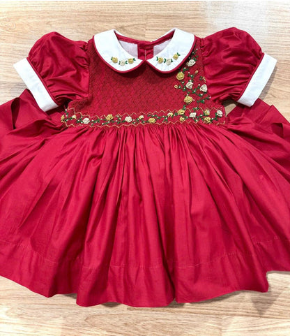 Hand Smocked Princess Dress,6M to 8T.