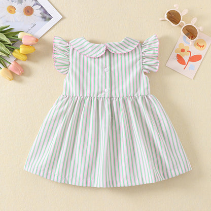 Air Balloon Embroidered Dress,12M to 5T.