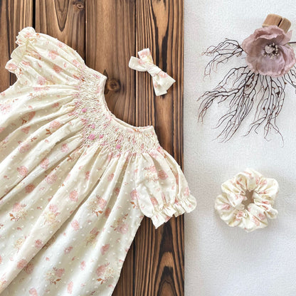 Hand-Smocked Floral Bishop Dress | Pre-Order | Sizes 12M–6T