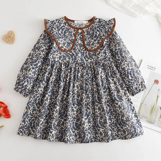 Adorable Floral Full Sleeves Dress,2T to 6T.