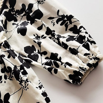 Black & White Printed Dress & Romper,6M to 5T.