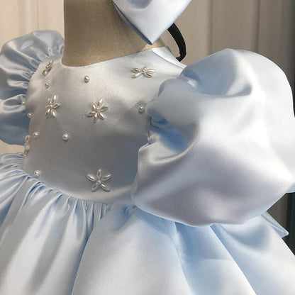 Beautiful Princess Dress With Pearl Work,Pink/Blue,12M to 10T.