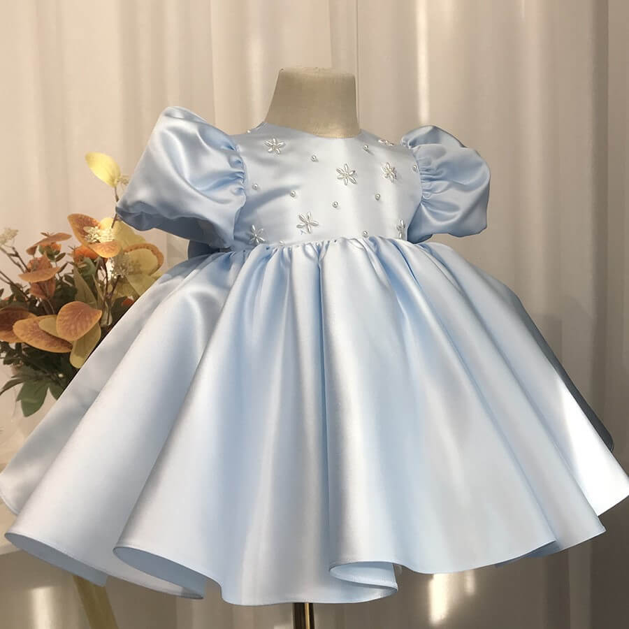 Beautiful Princess Dress With Pearl Work,Pink/Blue,12M to 10T.