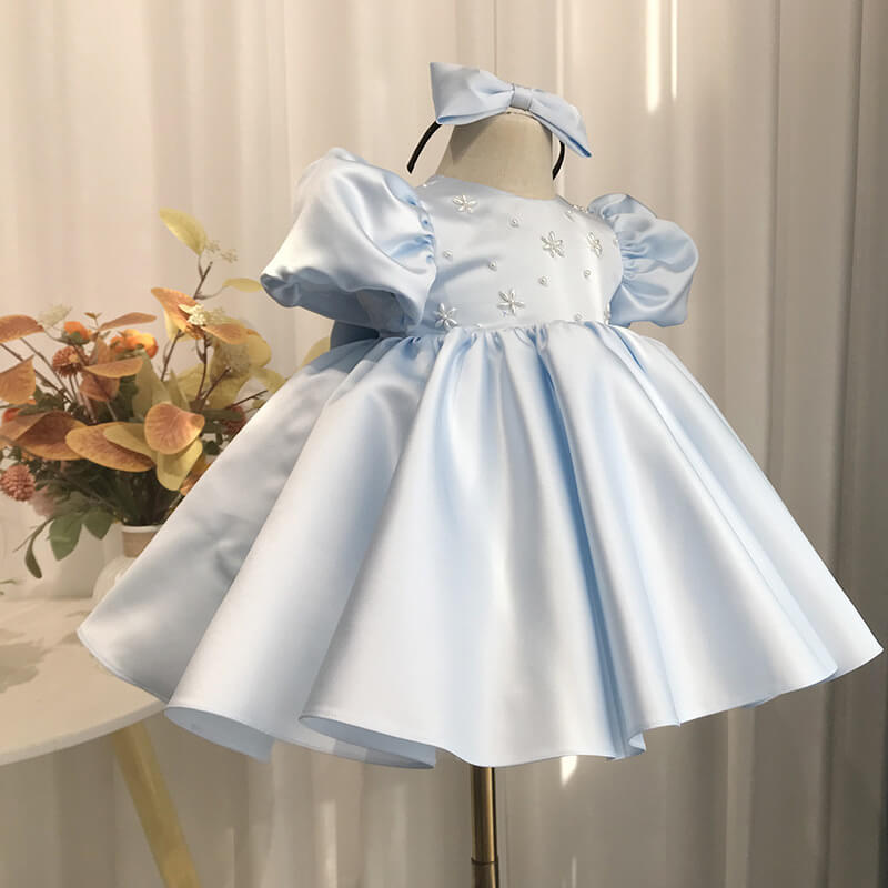 Beautiful Princess Dress With Pearl Work,Pink/Blue,12M to 10T.