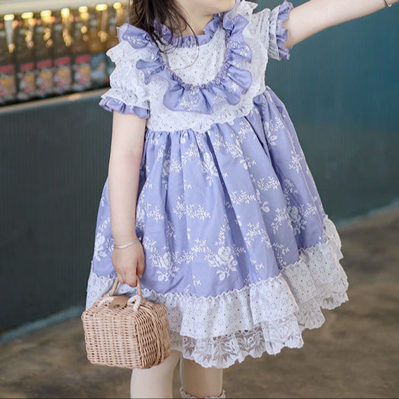 Whimsical Blossom Lace Dress,12M to 6T.