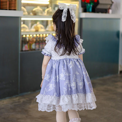 Whimsical Blossom Lace Dress,12M to 6T.