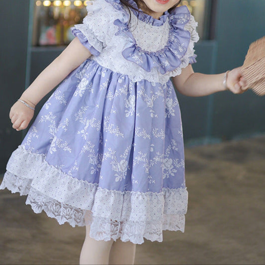 Whimsical Blossom Lace Dress,12M to 6T.