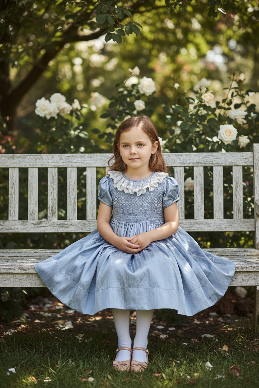 Blueish Gray Silk Dress - Lifestyle Concept
