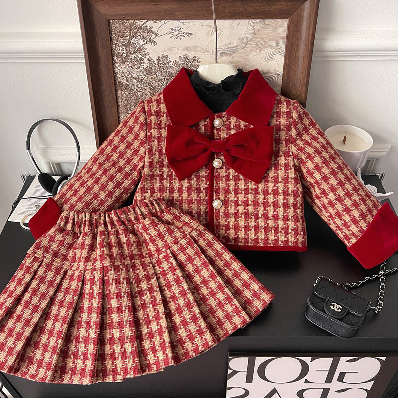 Cozy Quilted Red Coat Set,2T to 7T.