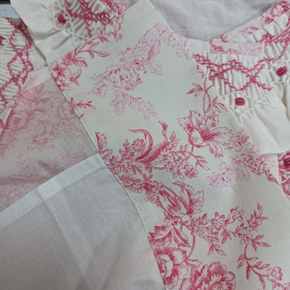 Rose Toile Hand-Smocked Dress,Cotton,12M–6T