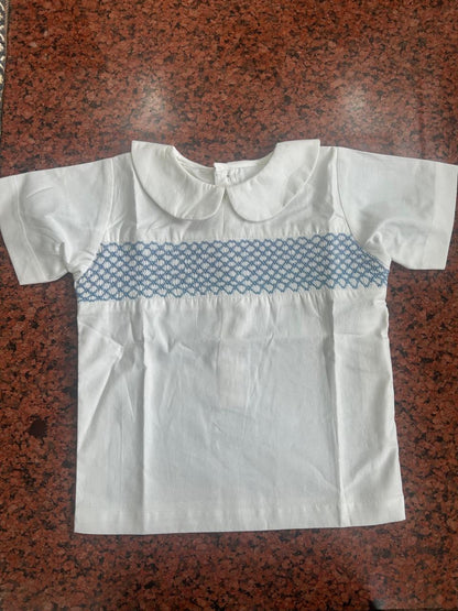 Handmade Boys’ Smocked Shirt & Shorts Set,6M to 6T.