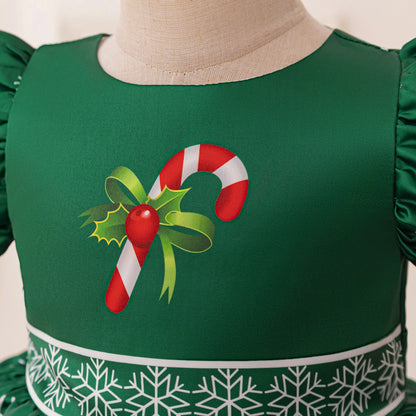 Candy Cane Holiday Dress for Baby Girls & Toddlers (6M–3T)