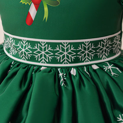 Candy Cane Holiday Dress for Baby Girls & Toddlers (6M–3T)