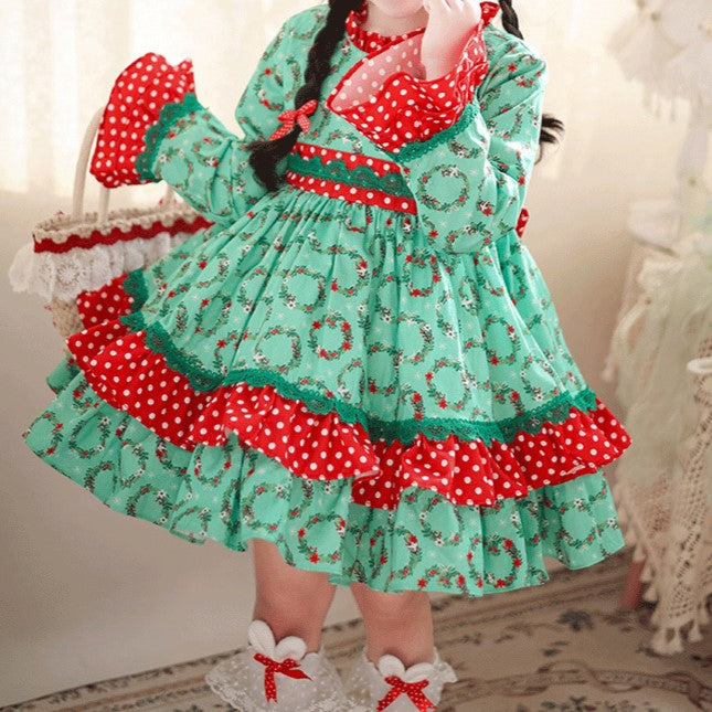 Merry Moments Christmas Ruffle Dress, 2T-7T