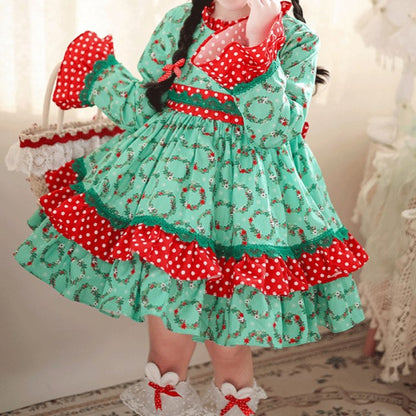 Merry Moments Christmas Ruffle Dress, 2T-7T