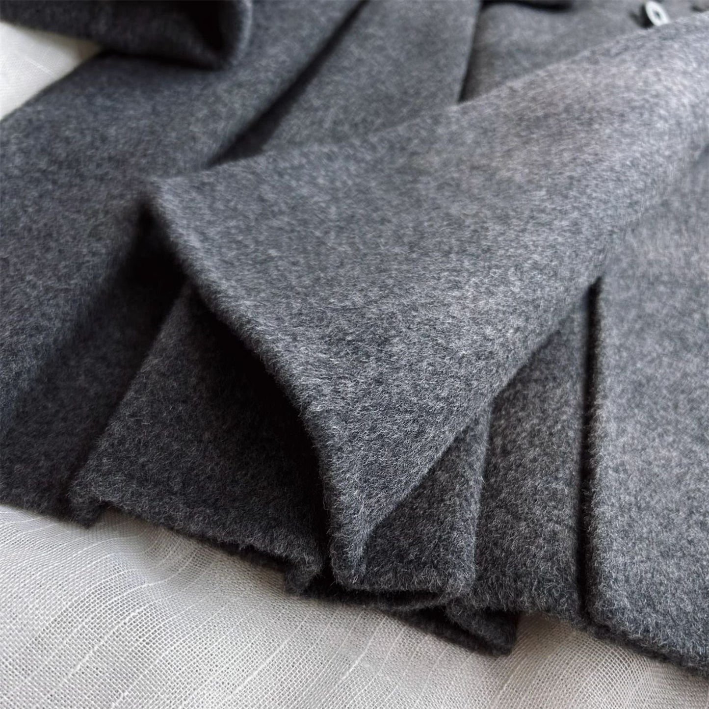Classic Wool Double-Breasted Coat,2T to 8T