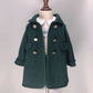 Pure Wool Unisex Coat, Red/Green, 12M to 10T.