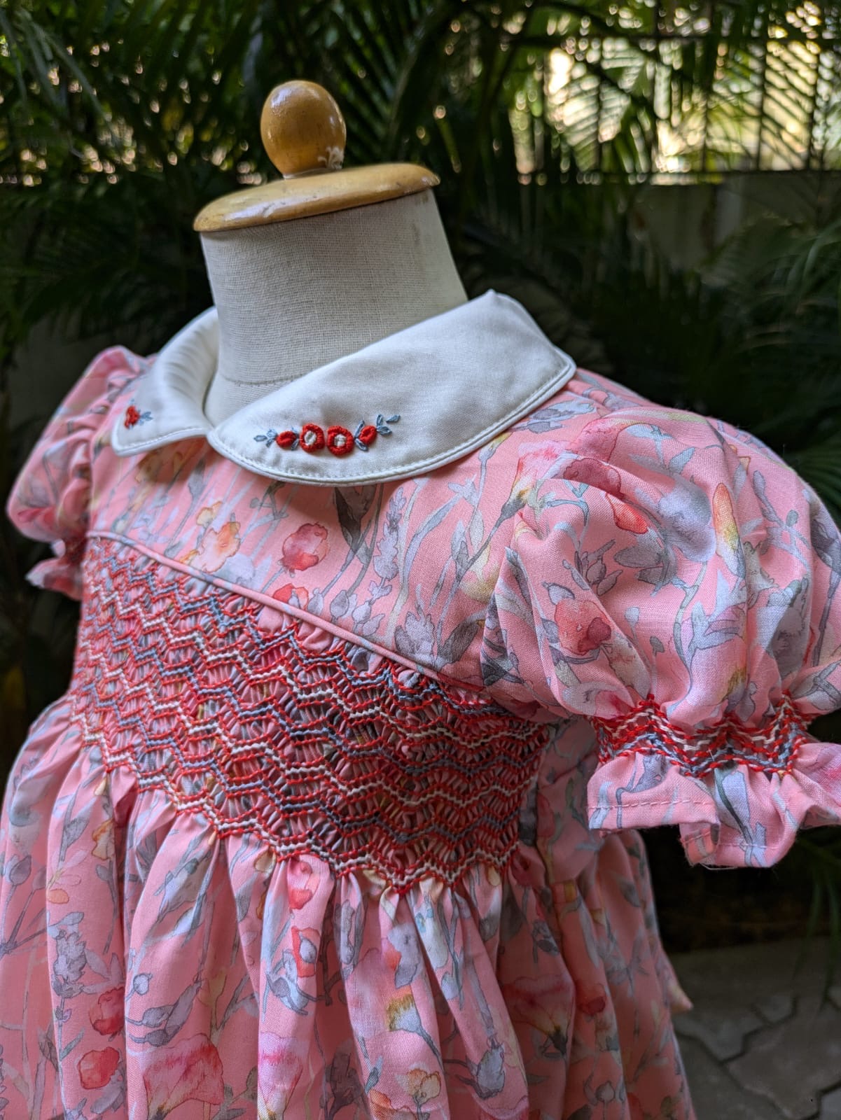 Adorable Floral Hand Smocked Dress